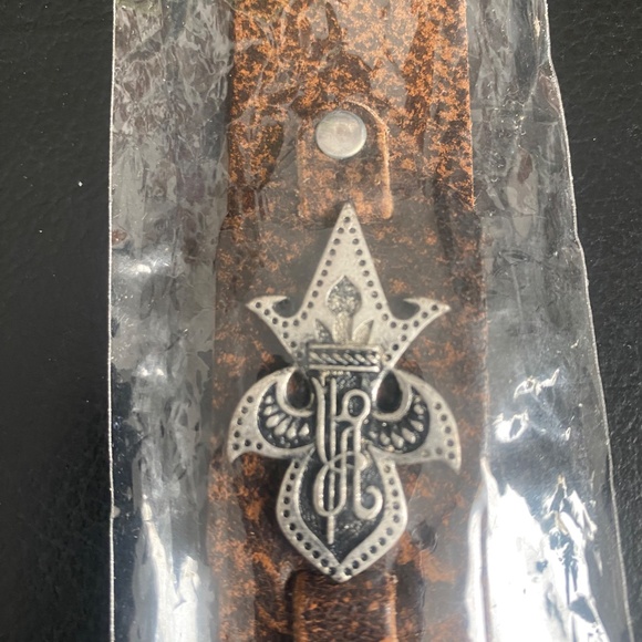 Roar 90s Vintage Leather Bracelet Sz Adjustable - Picture 2 of 11